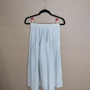 Vintage The Eagle's Eye Pink Blue Pastel Kawaii Flower Print Ditsy Pleated Skirt